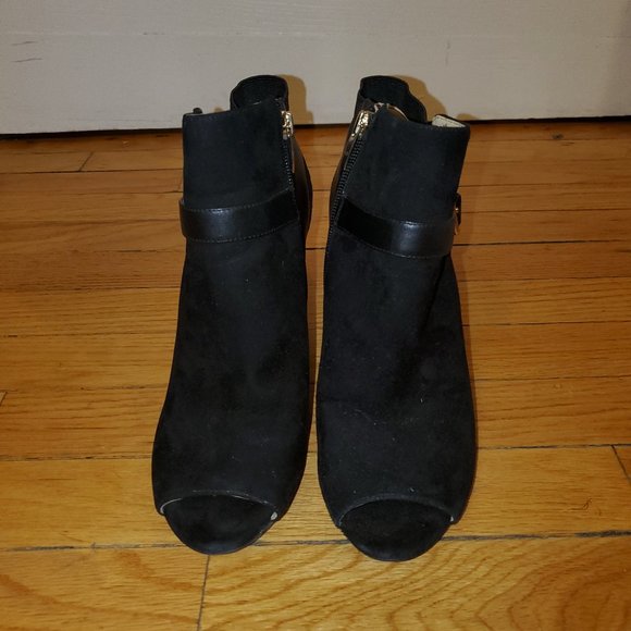 Marc Fisher Black open-toe booties - Picture 1 of 8